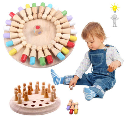 Wooden Memory Chess Game