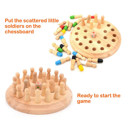 Wooden Memory Chess Game