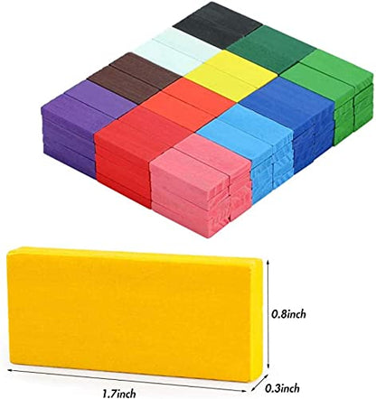 Colorful Wooden Domino Block Set 120 PCS
