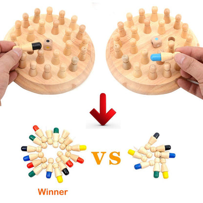Wooden Memory Chess Game