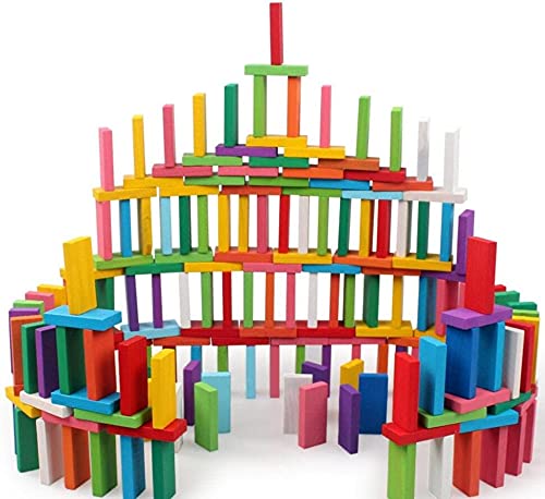 Colorful Wooden Domino Block Set 120 PCS