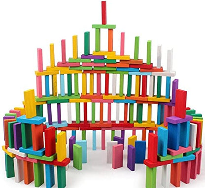 Colorful Wooden Domino Block Set 120 PCS