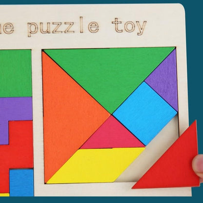 Wooden 3-in-1 Puzzle Toy for Kids