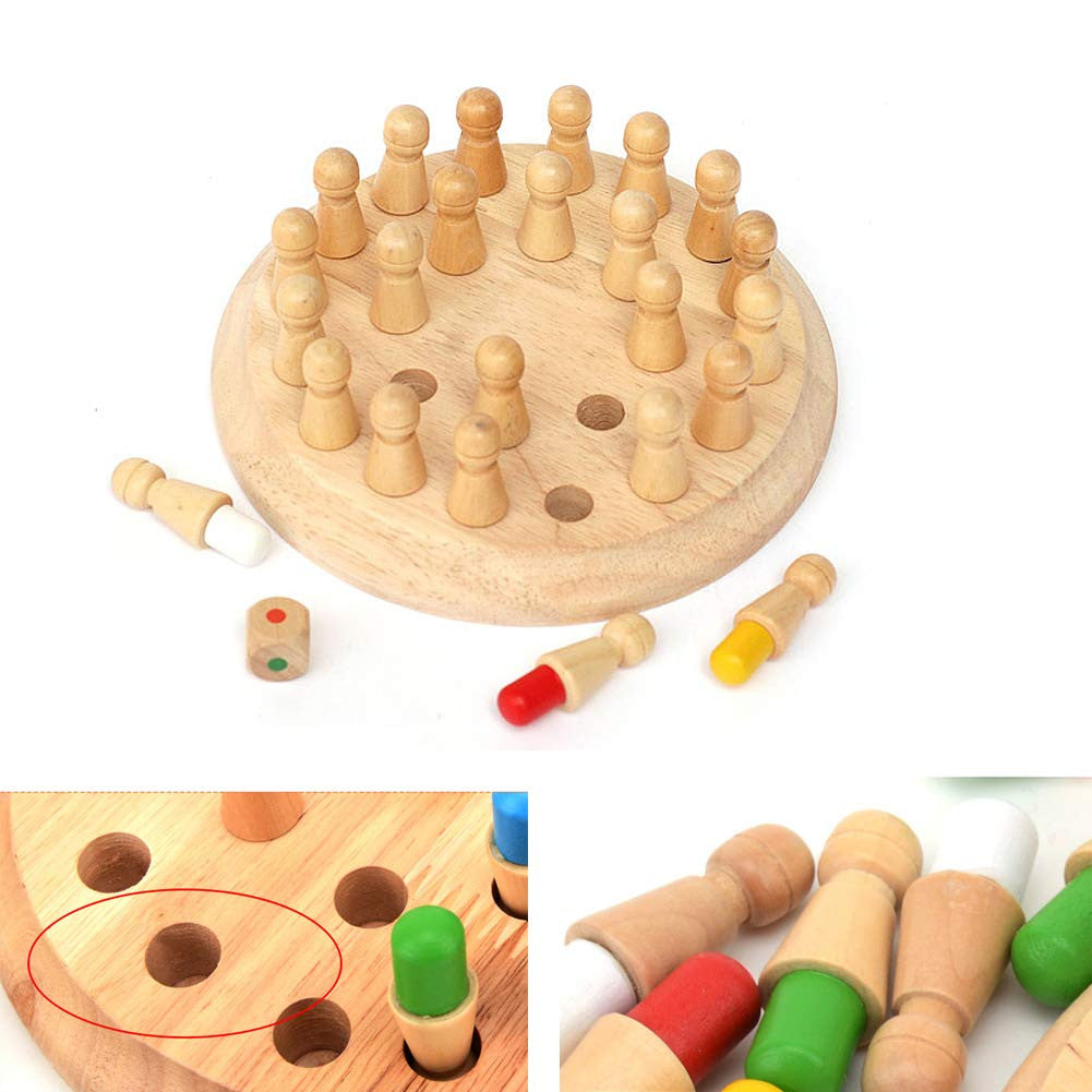 Wooden Memory Chess Game