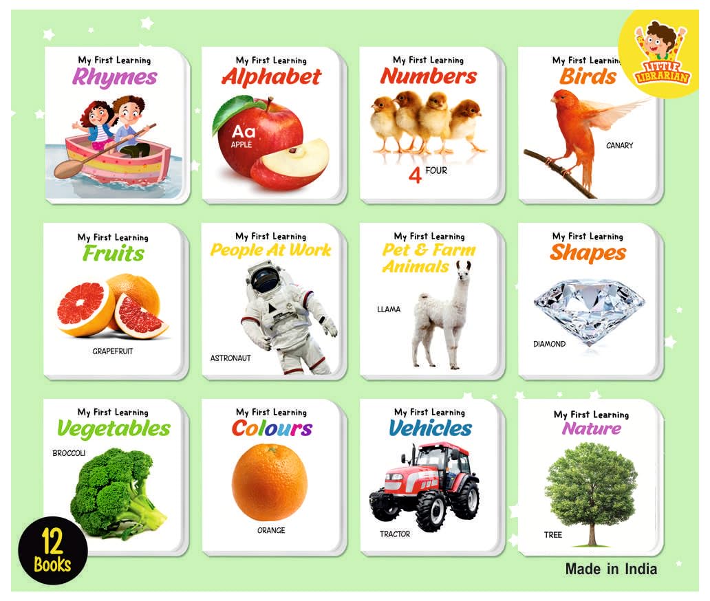 My First Little Librarian: Boxset of 12 Best Board Books for Kids