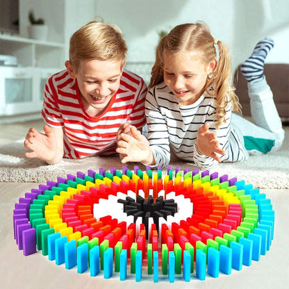 Colorful Wooden Domino Block Set 120 PCS