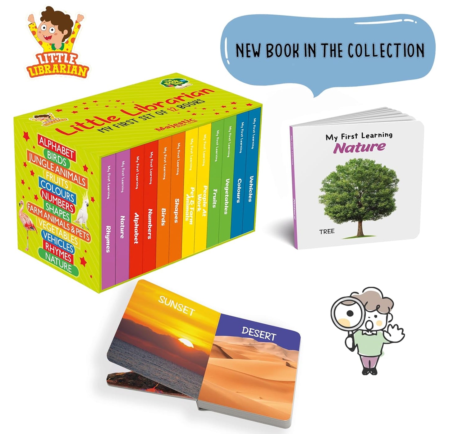 My First Little Librarian: Boxset of 12 Best Board Books for Kids